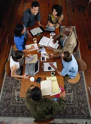 Group Meeting at a Table