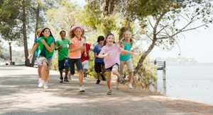 Children running