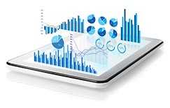 Data charts and bar graphs