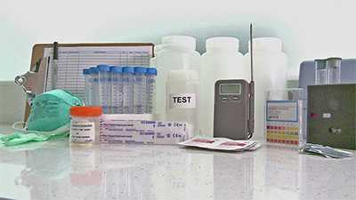 Sampling and testing materials kit.