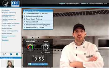 Food Worker training image from e-Learning on Environmental Assessment of Foodborne Illness Outbreaks