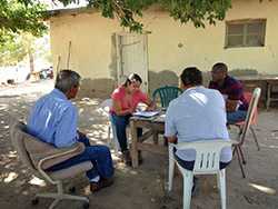 	Olaniyi Olyinka, MBBS (EIS 13) surveying residents during an investigation of arsenic in drinking water: private wells - New Mexico