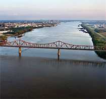 Bridge over a river in Louisiana