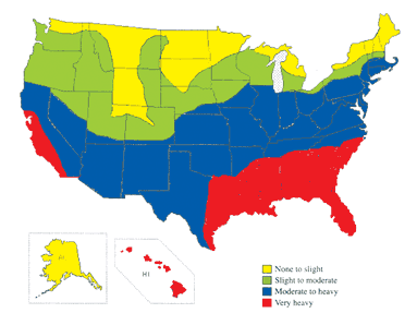 Figure 4.22. Subterranean Termite Risk in the United States