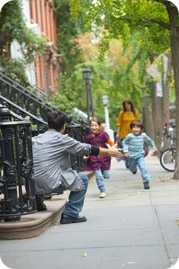 Family on streets of New York