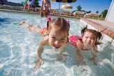 Photo: Two kids in pool