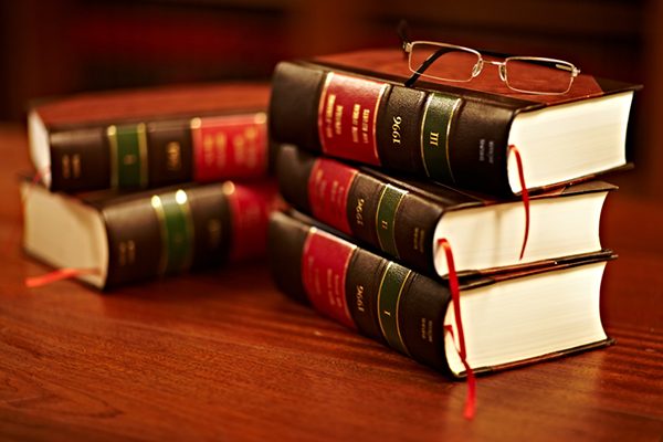 	Stack of law books