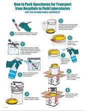 How to pack specimens for transport from hospital to field labortories.