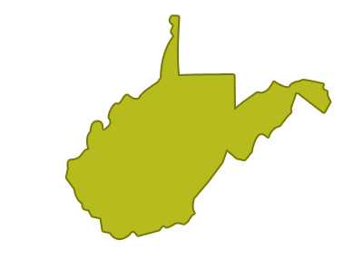 outline of west virginia