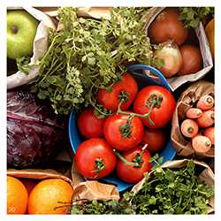 Collage of vegetables