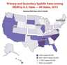 Primary and Secondary Syphilis Rates among MSM by U.S. State