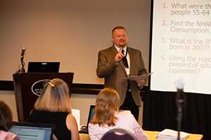 Tony Quintana demonstrates key resources of the NCHS website.