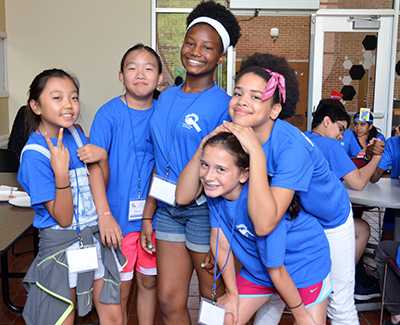 Group of kids at 2016 Data Detectives Camp