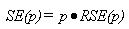 formula for standard error of p