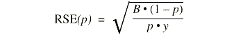 formula for relative standard error of p