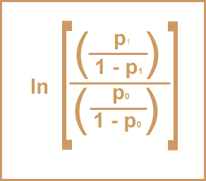 Equation: The natural log of the odds of one gener taking a supplement divided by the odds of the other gender taking a supplement