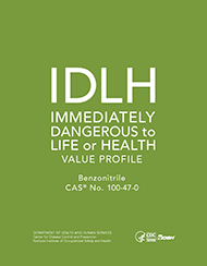 Cover shot of Immediately Dangerous to Life or Health Value Profile for Benzonitrile