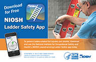 	cover of NIOSH doc 2017-130 NIOSH Ladder Safety App Postcard