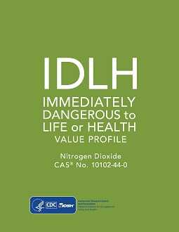 Screen Shot of IDLH Nitrogen Dioxide 2017-202