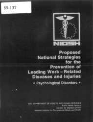 Title page of NIOSH Publication Number 89-137