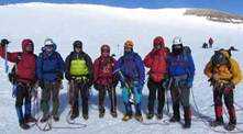 From left to right: (Rope team 1) Aaron Sussell, Ron Weitzenkorn, Doug Evans, and Brian Curwin; (Rope team 2) Boris Lushniak, Gene Freund, Tom Hales, and Ostap Melnyk. Aaron, Doug, Brian and Tom are currently NIOSH researchers and Boris is a NIOSH Alumus.