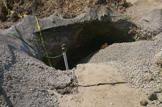 Photograph of Leak No. 1 excavation.