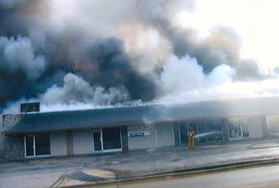 Front of incident structure prior to awning collapse.