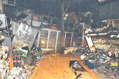 floor collapse from inside the building