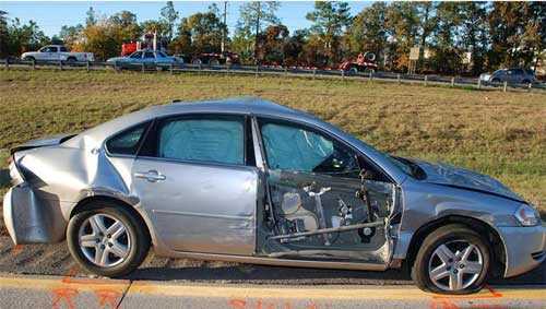 POV1 Passenger side collision damage