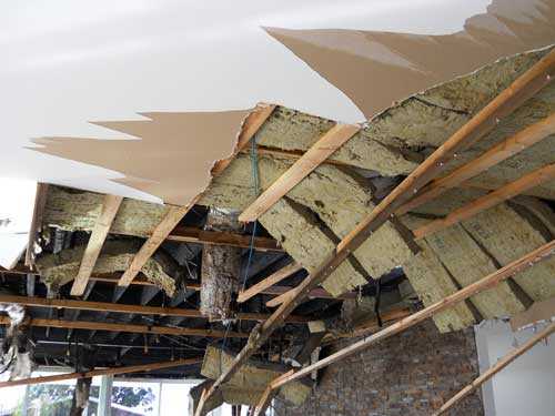 collapsed ceiling