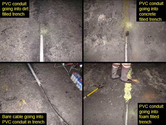 Figure 4-3. Examples of trenching conductors.