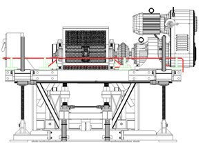 West side of flight conveyor. Note: The red line shows the location of the wire loop antenna