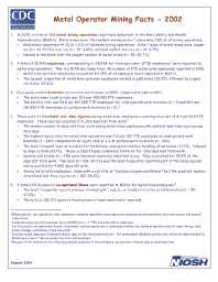 Image of publication Metal Operator Mining Facts - 2002