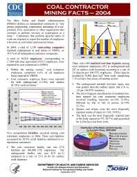 Image of publication Coal Contractor Mining Facts - 2004