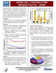 Image of publication Noncoal Contractor Mining Facts - 2005