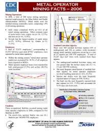 Image of publication Metal Operator Mining Facts - 2006