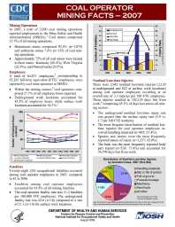 Image of publication Coal Operator Mining Facts - 2007