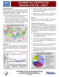 Image of publication Nonmetal Operator Mining Facts - 2007