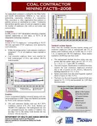 Image of publication Coal Contractor Mining Facts - 2008