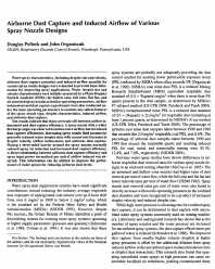 Image of publication Airborne Dust Capture and Induced Airflow of Various Spray Nozzle Designs