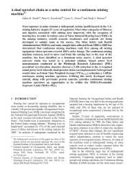 Image of publication A Dual Sprocket Chain as a Noise Control for a Continuous Mining Machine