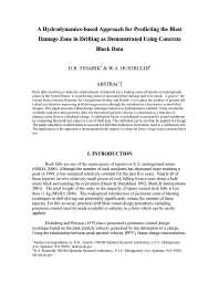 Image of publication A Hydrodynamics-Based Approach for Predicting the Blast Damage Zone in Drifting as Demonstrated Using Concrete Block Data