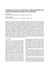 Image of publication Artificial Neural Networks to Determine Ventilation Emissions and Optimum Degasification Strategies for Longwall Mines