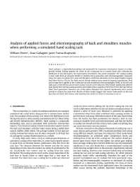 Image of publication Analysis of Applied Forces and Electromyography of Back and Shoulders Muscles When Performing A Simulated Hand Scaling Task