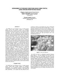 Image of publication Assessment of Ground Conditions Near a Mine Portal Using Ground Penetrating Radar