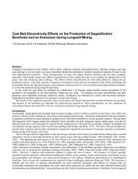 Image of publication Coal Bed Discontinuity Effects on the Production of Degasification Boreholes and on Emissions During Longwall Mining