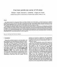 Image of publication Coal Dust Particle Size Survey of US Mines