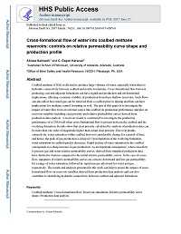 cover image for Cross Formational Flow of Water into Coalbed Methane Reservoirs: Controls on Relative Permeability Curve Shape and Production Profile