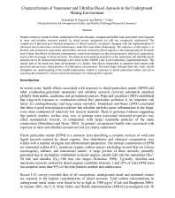 Image of publication Characterization of Nanometer and Ultrafine Diesel Aerosols in the Underground Mining Environment