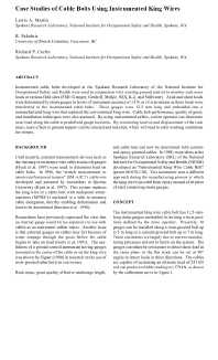 Image of publication Case Studies of Cable Bolts Using Instrumented King Wires